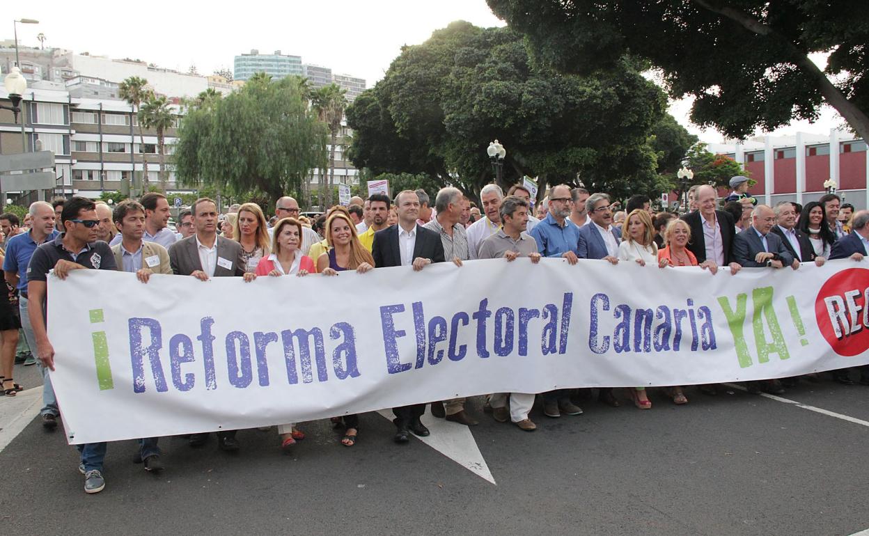 Imagen de archivo de la manifestación por la reforma electoral. 
