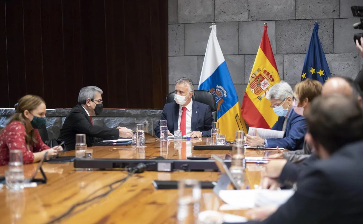 Imagen de la reunión del Consejo de Gobierno del pasado jueves, presidido por Ángel Víctor Torres. 
