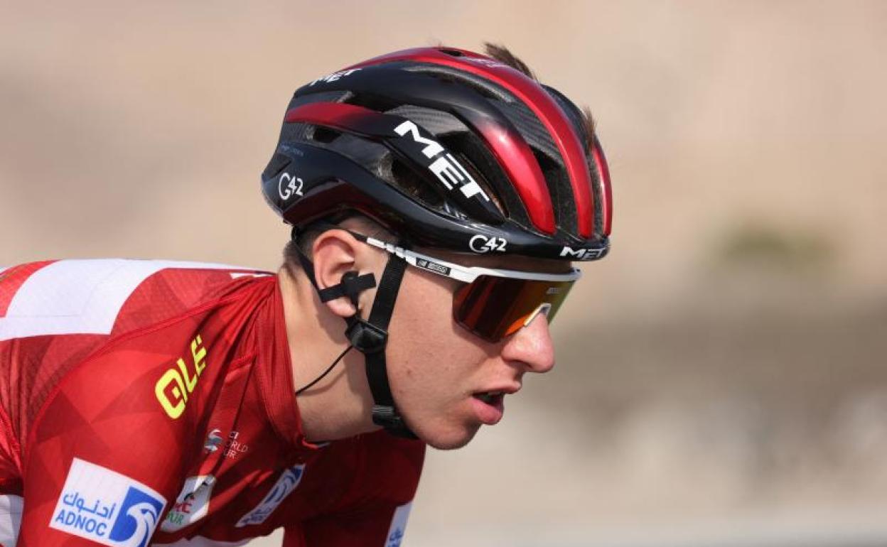 Tadej Pogacar, en una etapa del UAE Tour. 