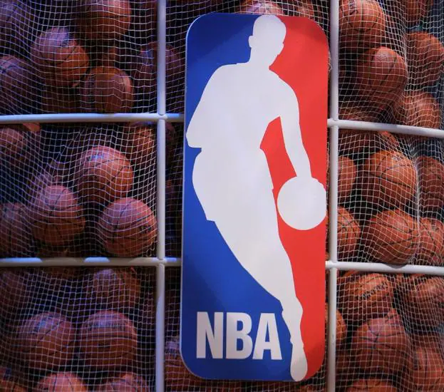 El actual logotipo de la NBA. 