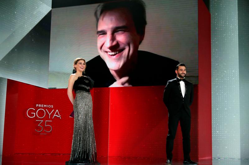 Alberto San Juan agradece el Goya al mejor Actor de reparto por 'Sentimental'.