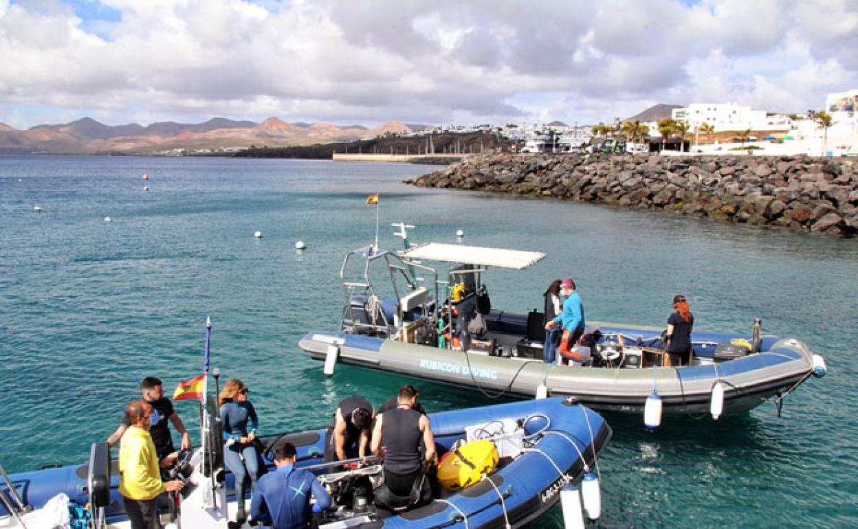 Logística del rodaje en Puerto del Carmen. 