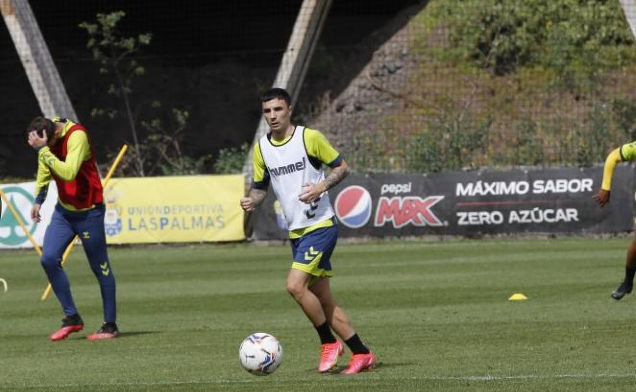 Rober, durante el entrenamiento. 