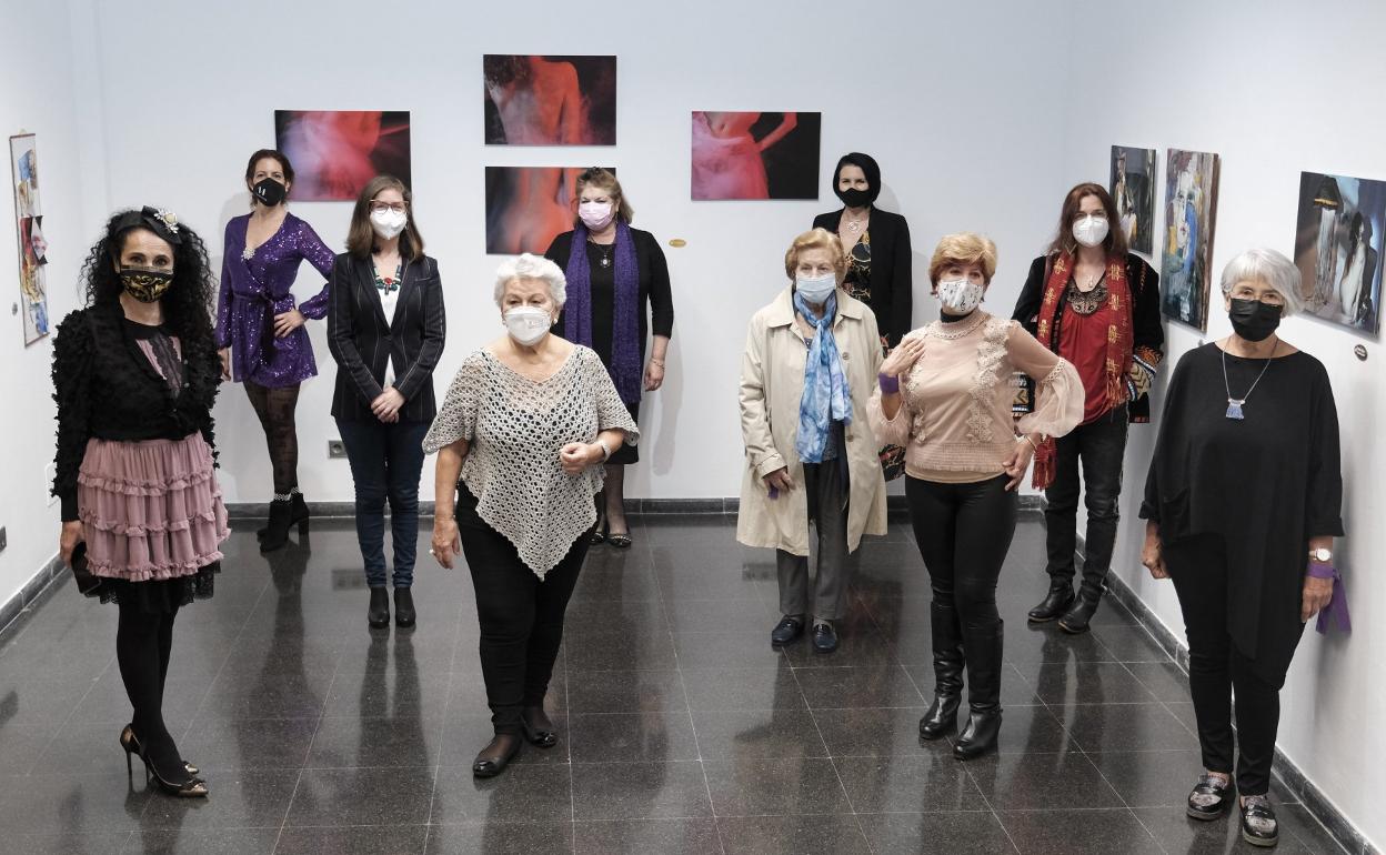 Algunas de las participantes en la muestra 'Mujeres venusianas'. 