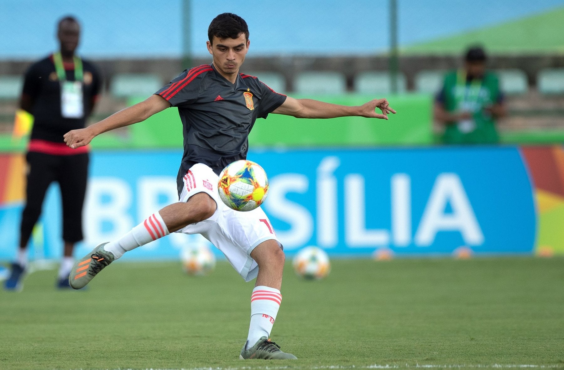 Pedri, con las categorías inferiores de España. 