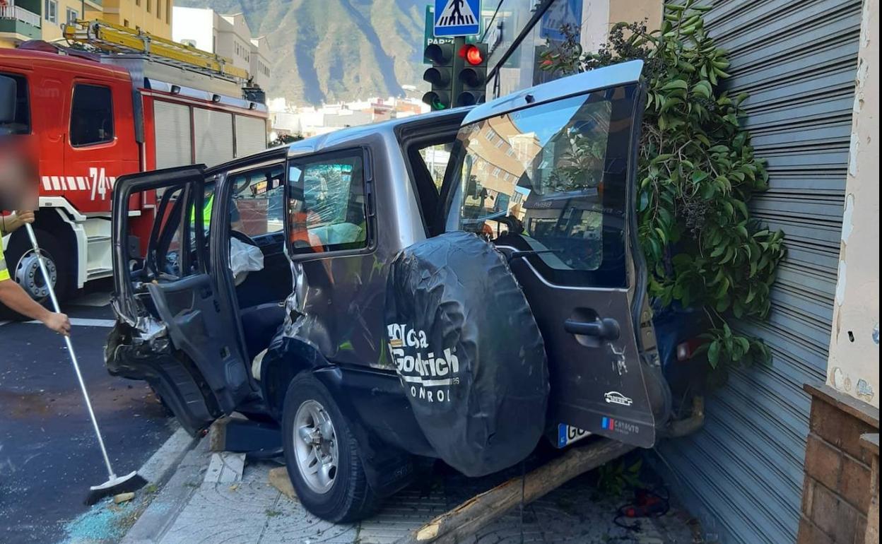 Herido grave en un accidente de tráfico en Güímar