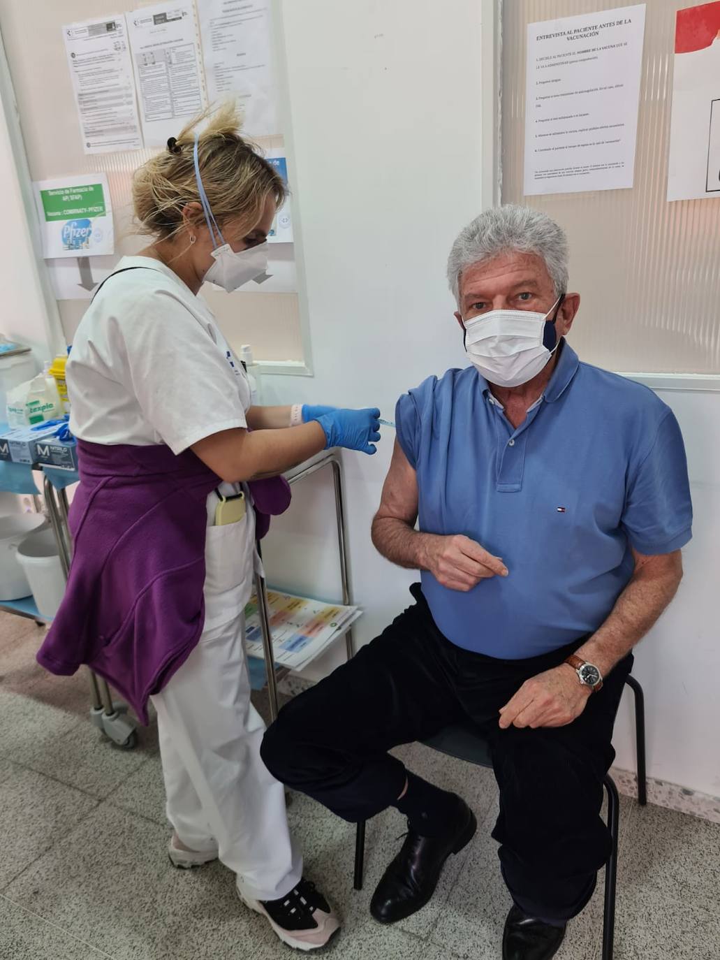 Pedro Quevedo recibe hoy la vacuna de Astrazeneca