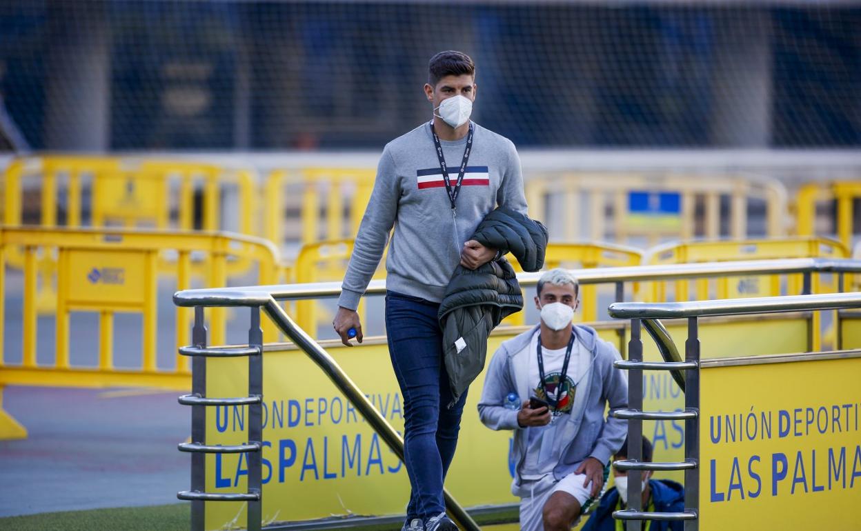 Raúl Fernández, el pasado 4 de abril, en los prolegómenos del partido UD-Mallorca. 
