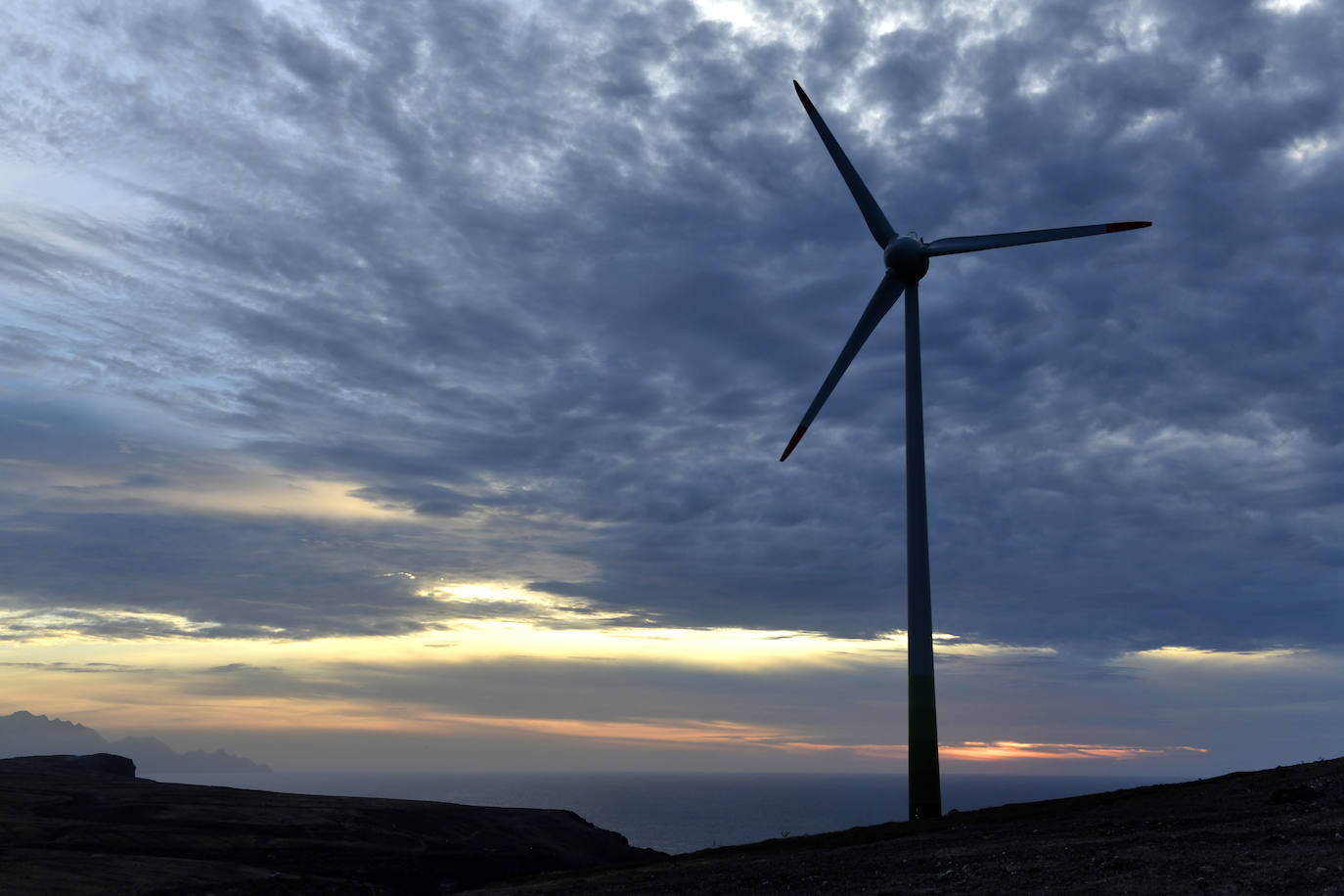 Imagen de archivo de un parque eólico. 