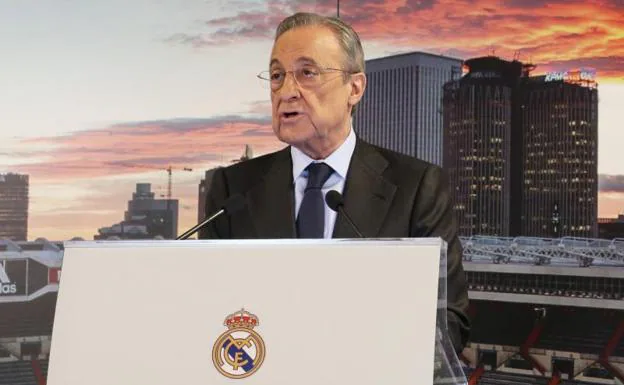 Florentino Pérez, presidente de la Superliga. 