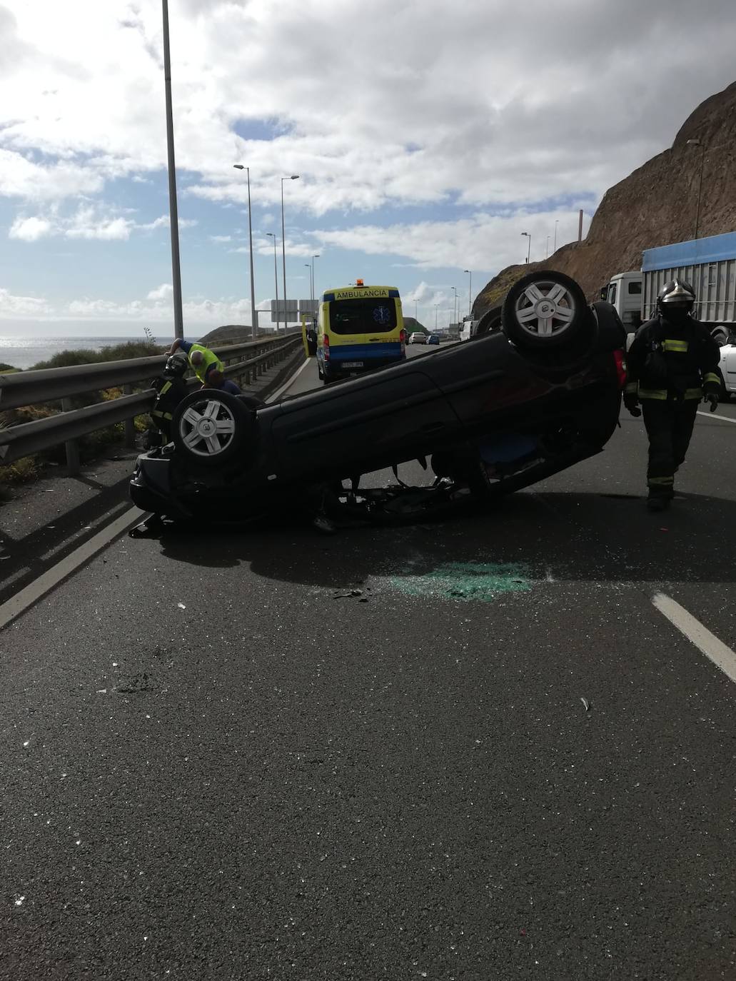 Imagen del vehículo accidentado. 