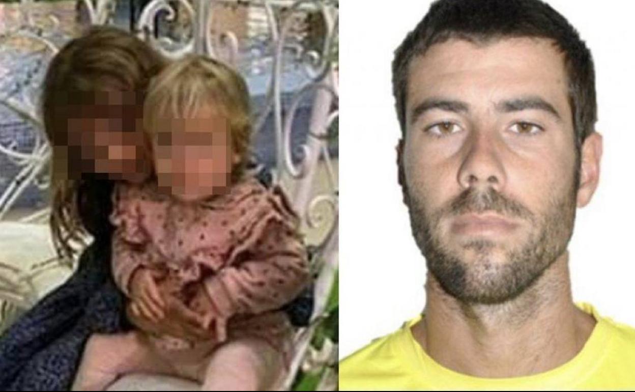 Imagen del padre y sus dos hijas. 