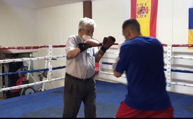 Agustín Reyes, durante un entrenamiento.