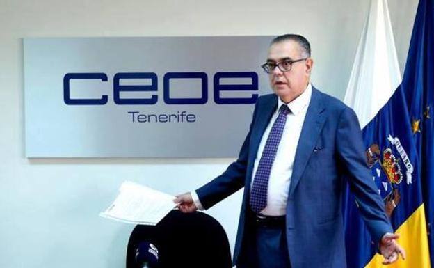 Imagen del presidente de la CEOE de Tenerife, José Carlos Francisco. 