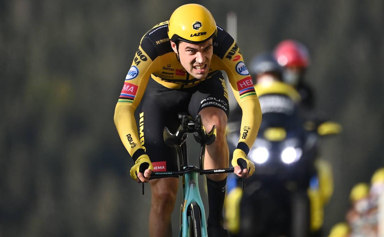 Tom Dumoulin, durante una etapa del Tour de Francia de 2020. 