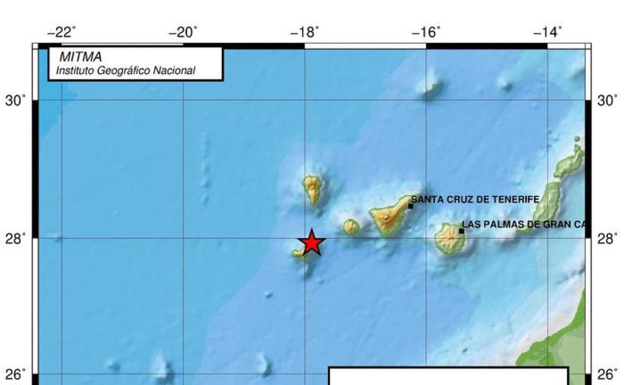 Seísmo de 2,2 grados en Valverde