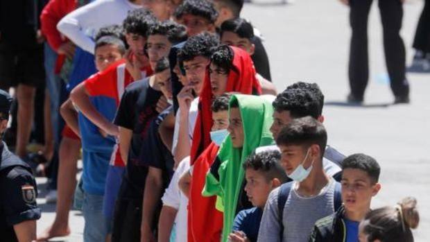 Imagen de los menores inmigrantes en Ceuta. 