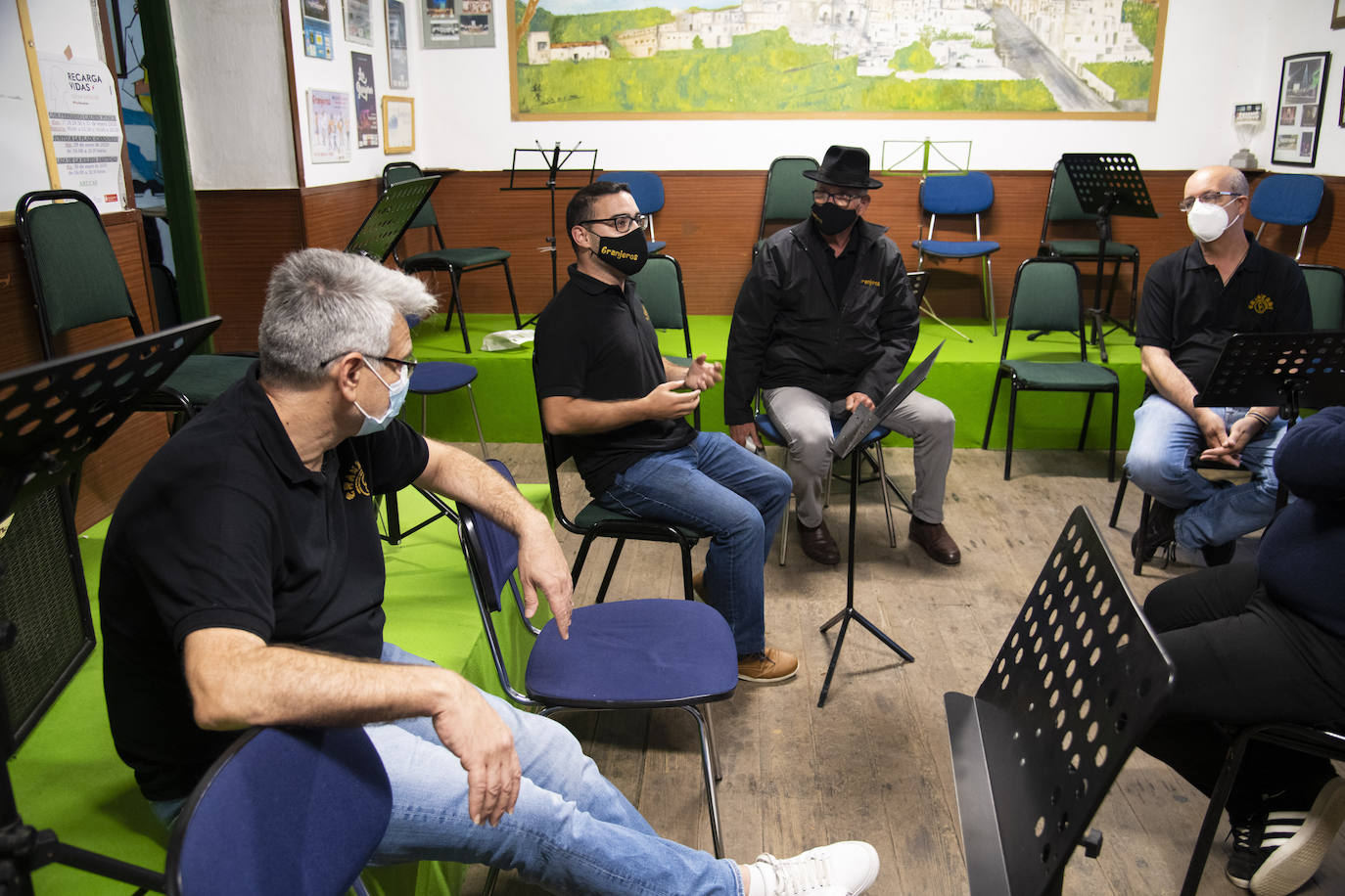 Tejera, Ojeda, Alemán y Falcón durante el diálogo con este periódico. 