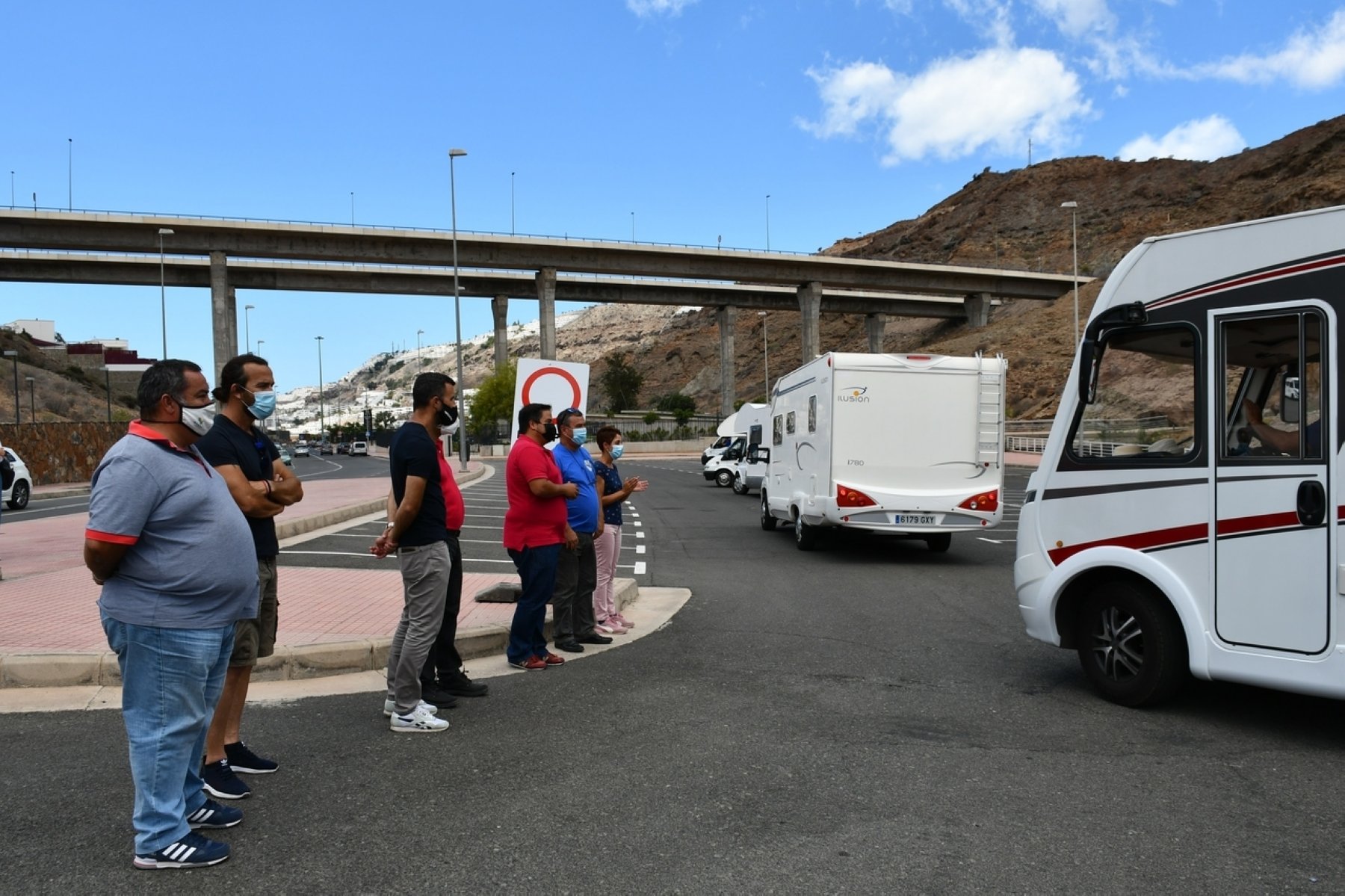 Nueva área para el estacionamiento y pernocta de autocaravanas habilitada en Mogán, en Motor Grande. 