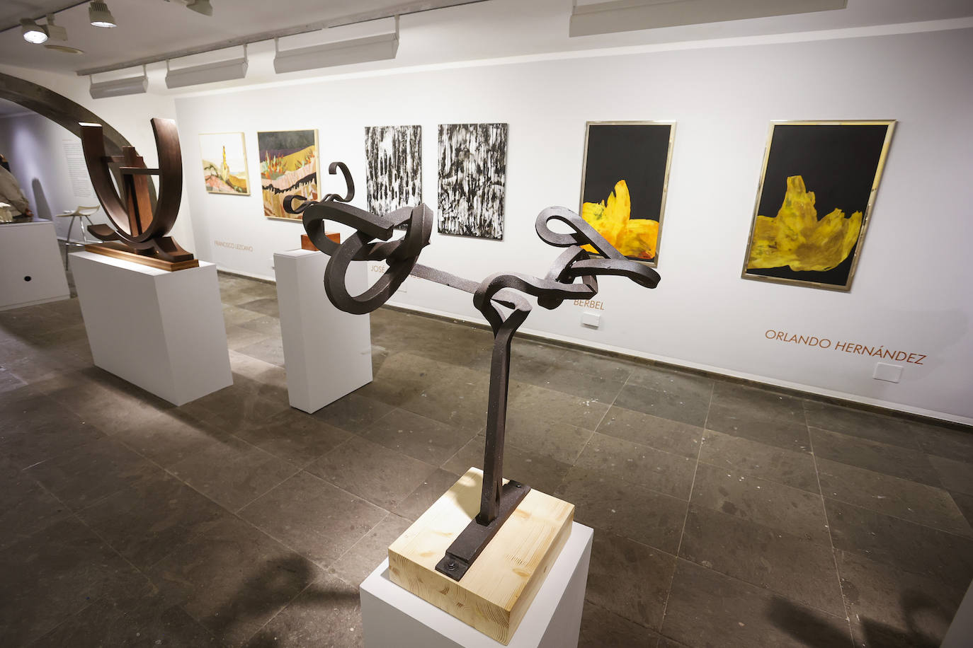 Esculturas en la exposición. 