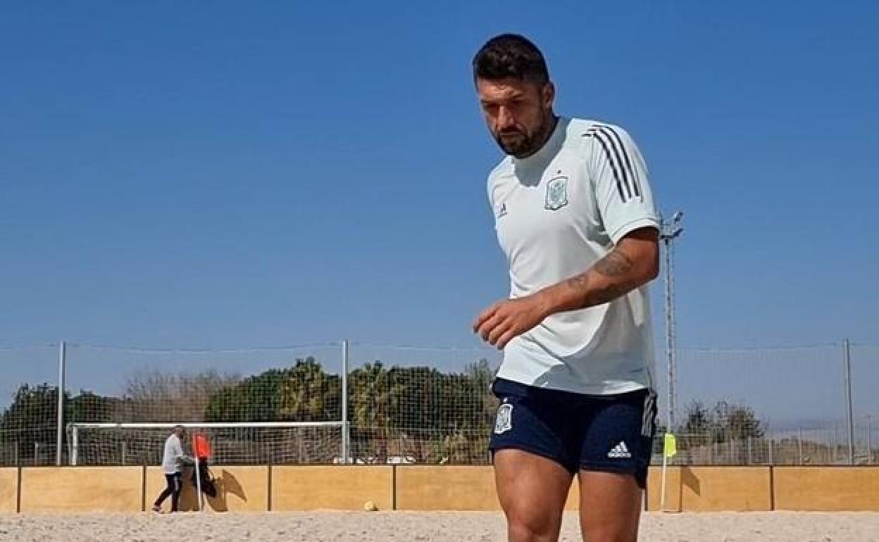 Pablo Pérez, en un entrenamiento. 
