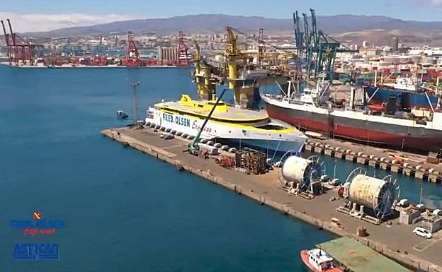 Vídeo: Espectacular prueba del nuevo barco de Fred Olsen en La Luz
