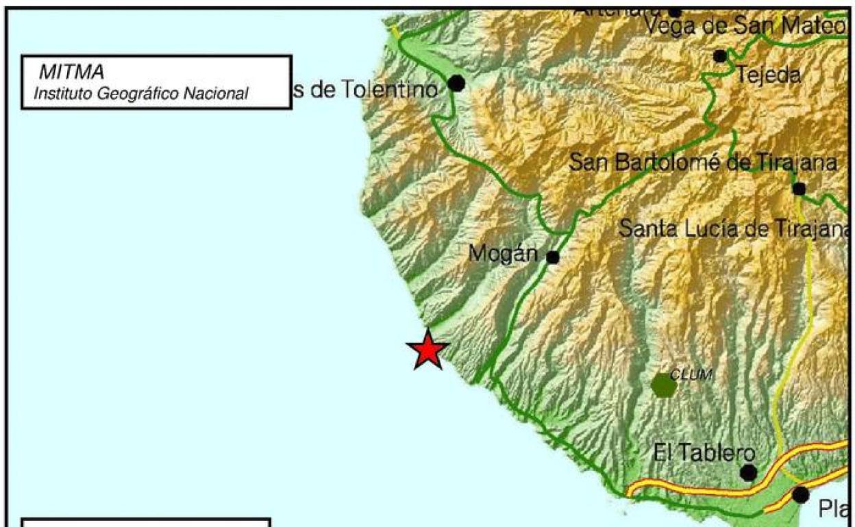 Imagen del lugar donde se ha detectado el temblor 