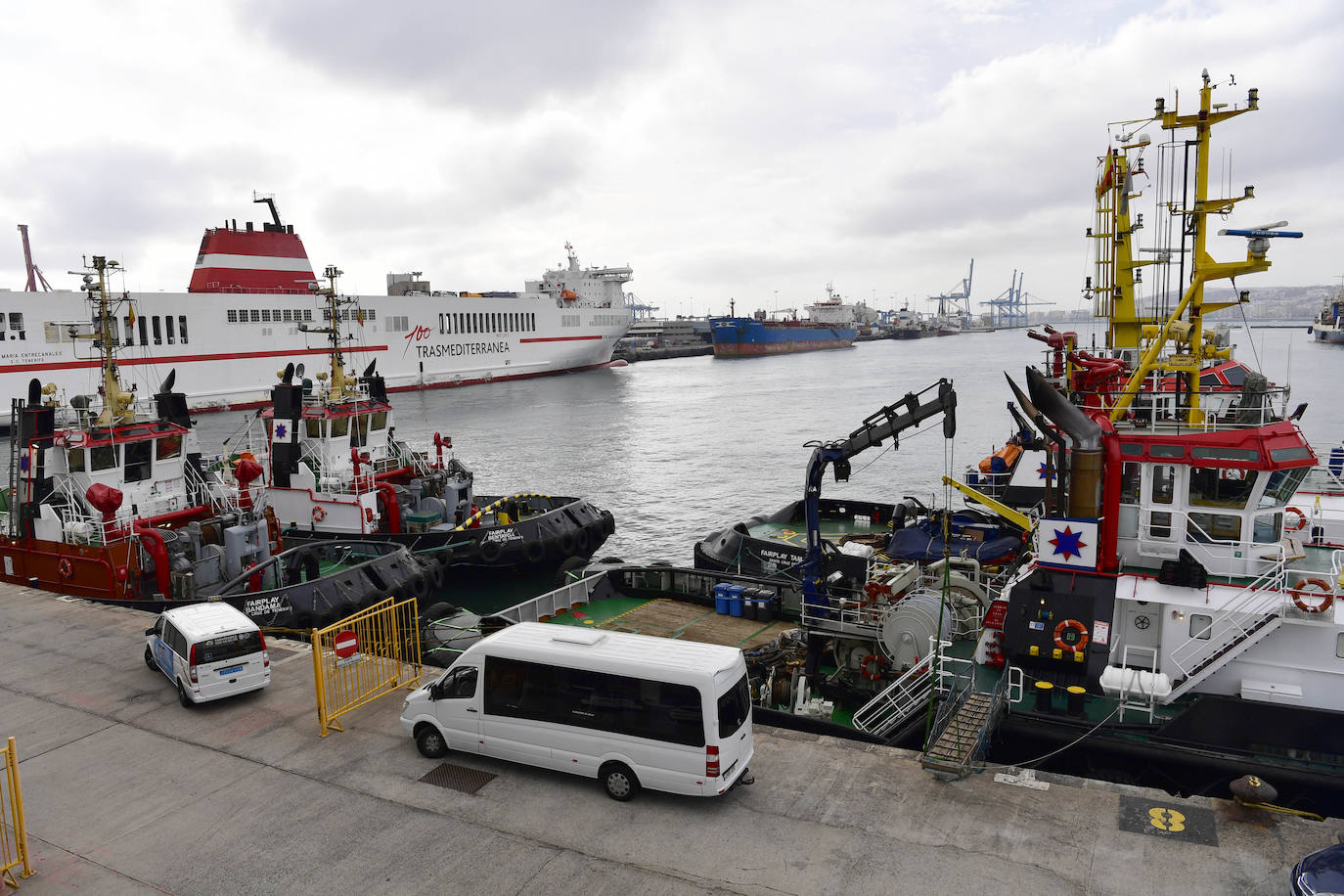 Imagen de los remolcadores de Faiplay en el puerto de Las Palmas el año pasado. 