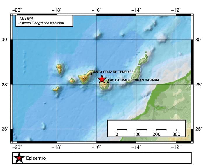 Seísmo de 2,3 grados en Gáldar