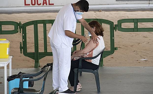 Vacunación en la capital grancanaria.