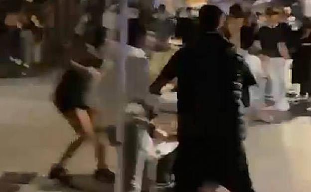 Pelea en el casco histórico de la capital grancanaria. 