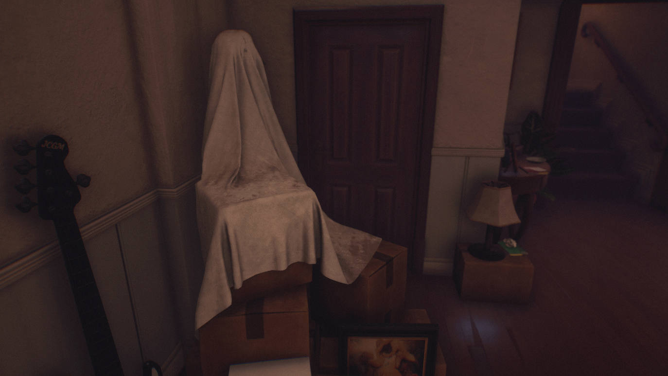 Imagen de 'Luto', en la que aparece uno de los cuadros de Néstor en el suelo. 