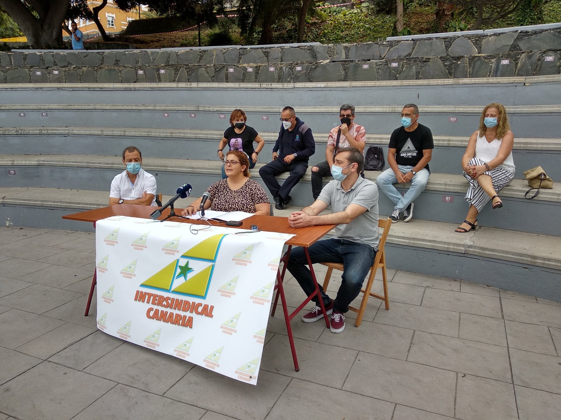 Sergio Melián, Jéssica López y José Manuel Rodríguez. 