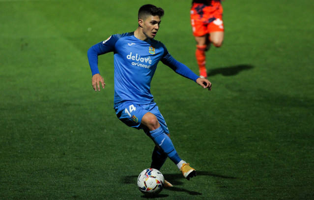 Pinchi, en un encuentro con el Fuenlabrada. 