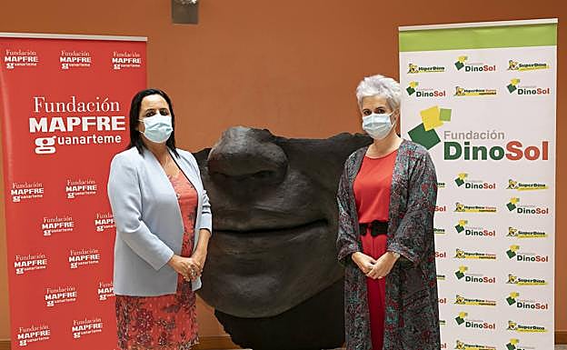Esther Martel, directora de la Fundación MAPFRE Guanarteme, y Virginia Ávila, directora de la Fundación DinoSol. 