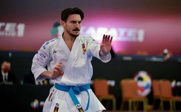 El karateca español Damián Quintero, en la final del Europeo en marzo de este año.