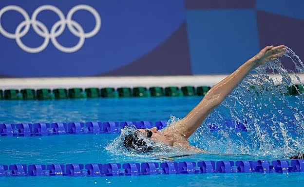Nico García, octavo en la final del 200 espalda