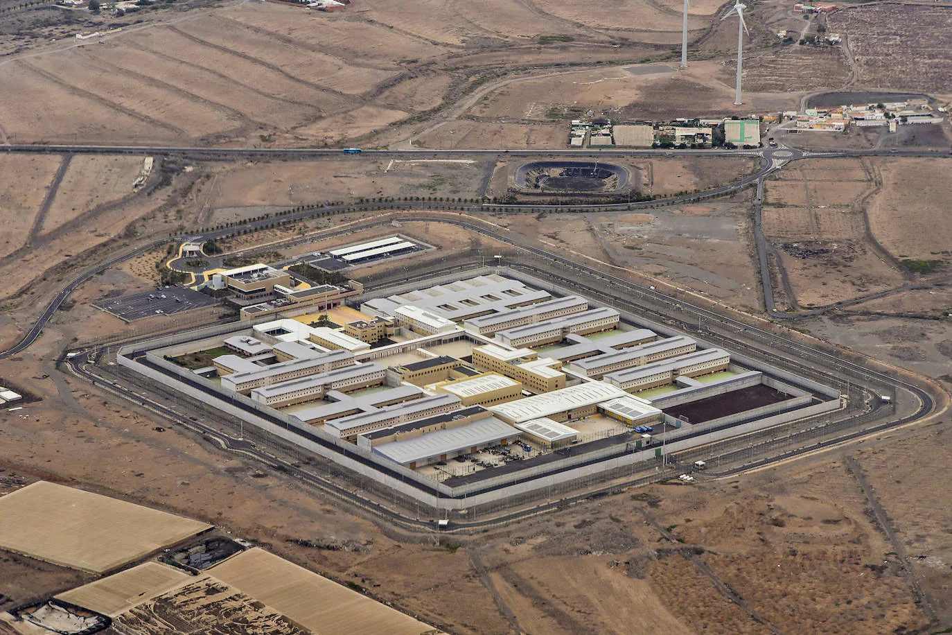 Imagen aérea de la prisión sureña. 