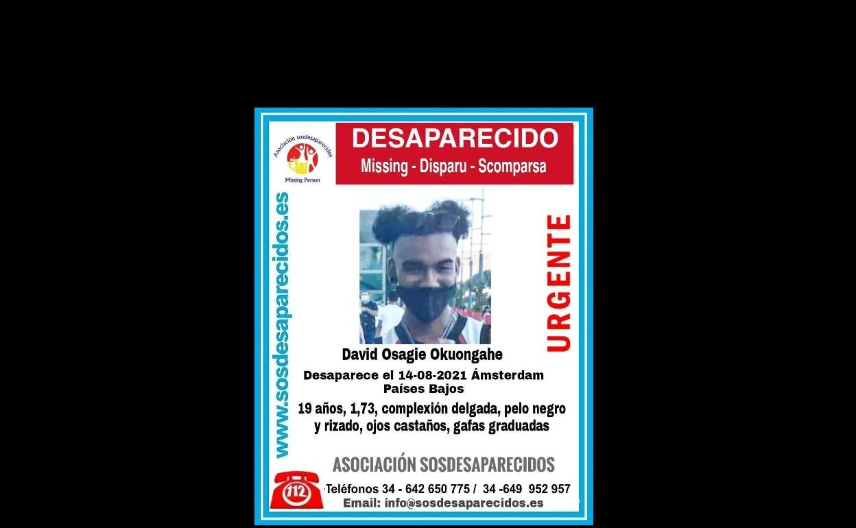 Buscan a este joven tinerfeño desaparecido en Amsterdam
