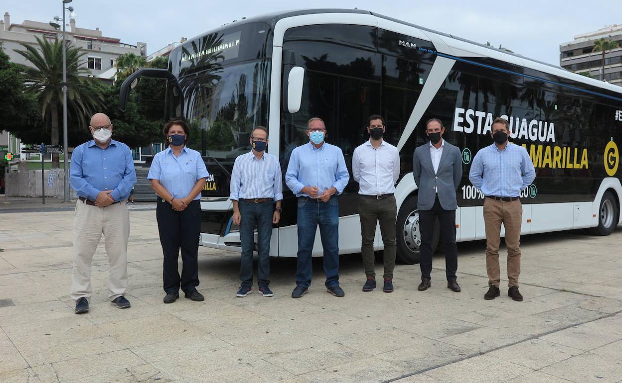 Guaguas Municipales prueba en la Línea 44 el rendimiento de un vehículo 100% eléctrico