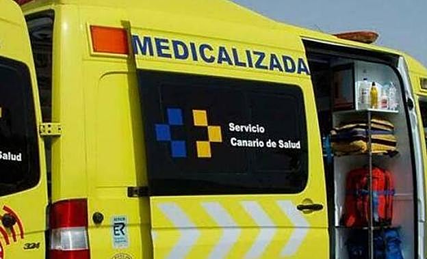 Herido un motorista tras una colisión con un coche en La Laguna