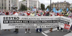 Manifestación de pensionistas en Bilbao. 