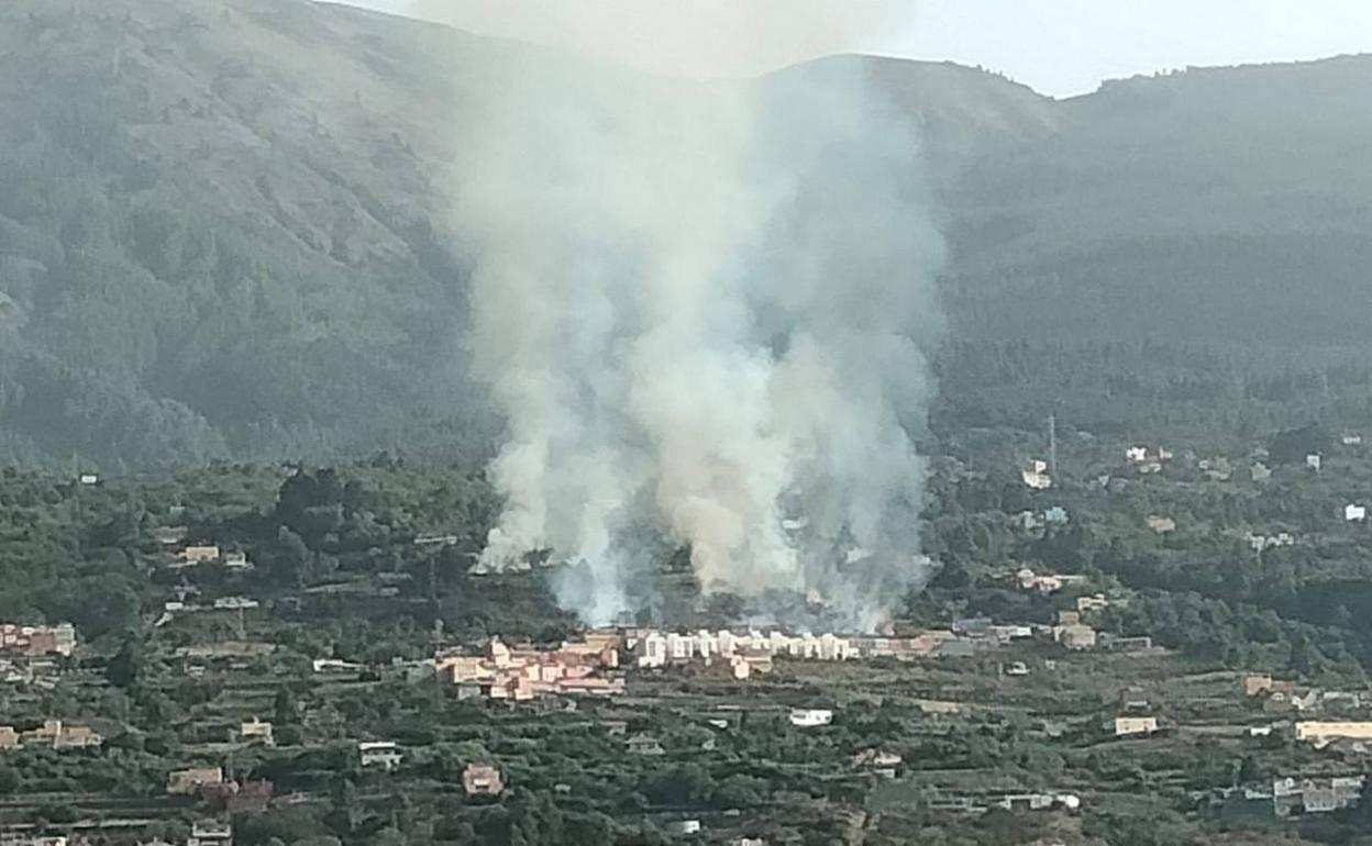 Estabilizado el conato de incendio que afectó a 7,2 hectáreas en La Orotava