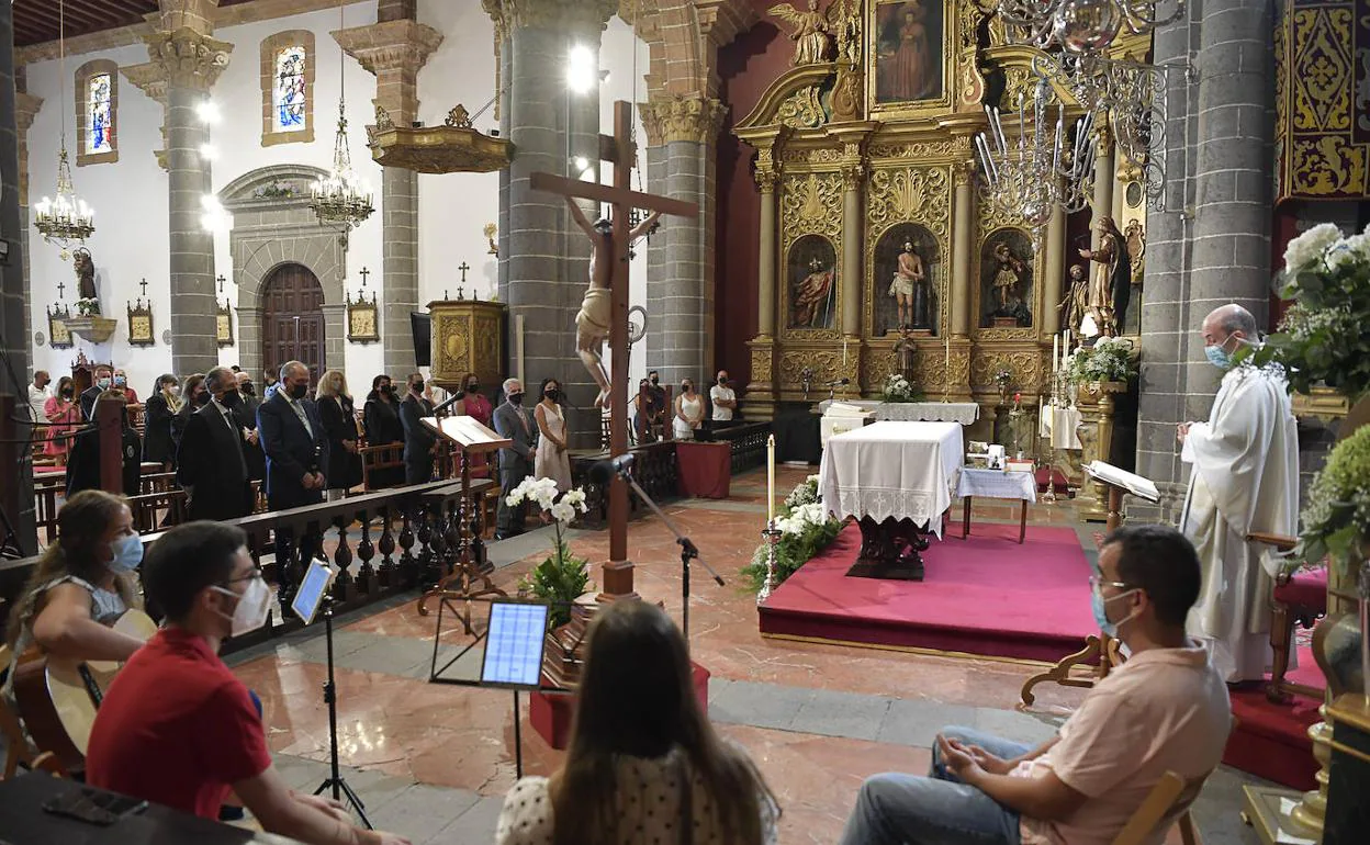 Un momento de la celebración este domingo. 