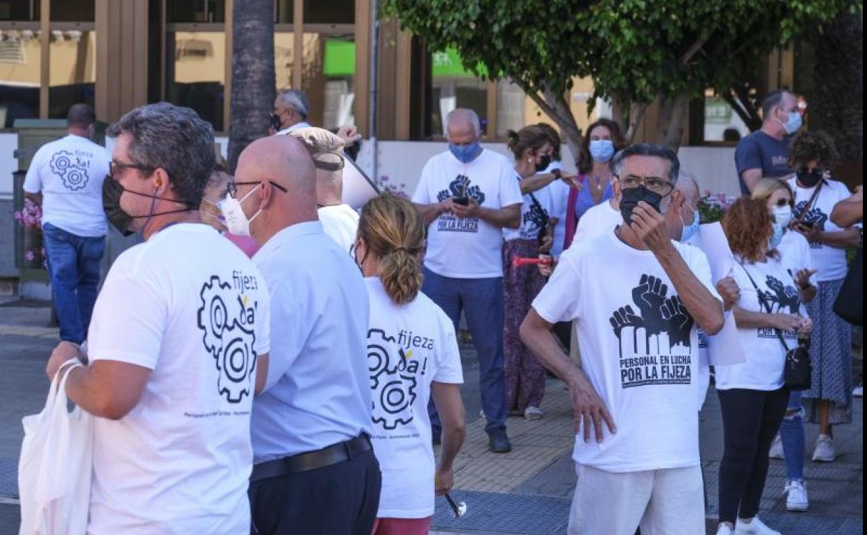 Una de las últimas protestas en la capital grancanaria. 