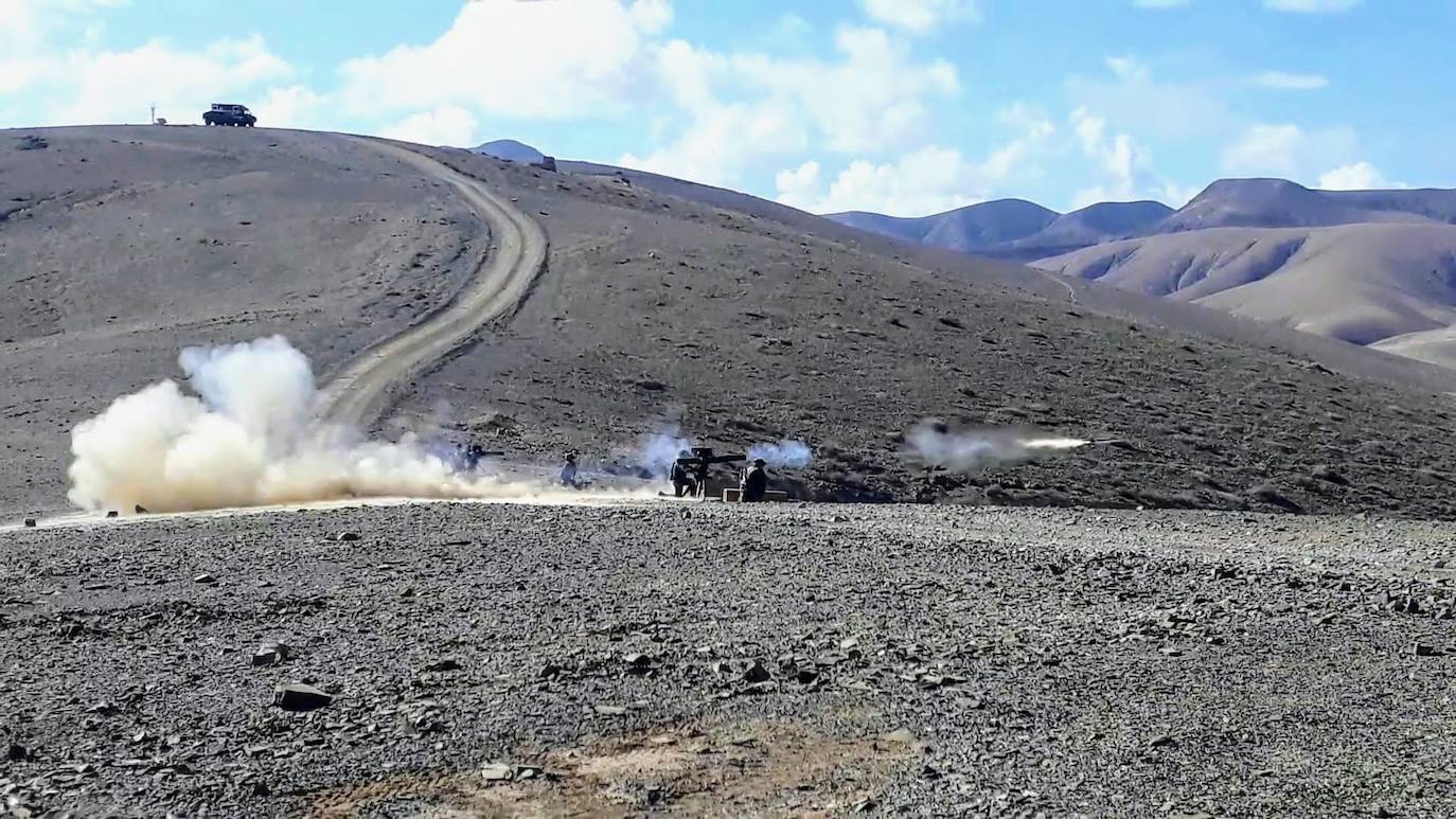 Ejercicios de tiro en Pájara. 