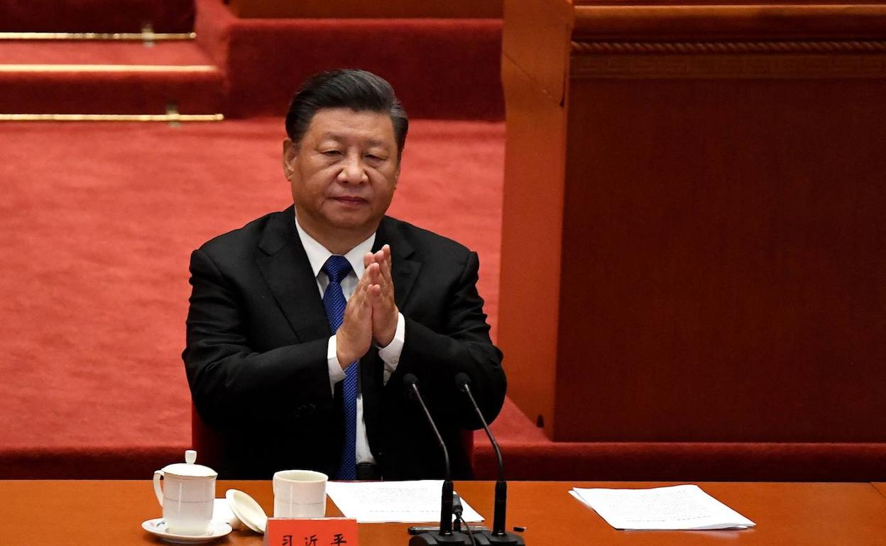 El presidente chino, Xi Jinping, este sábado en Pekín en un acto conmemorativo.