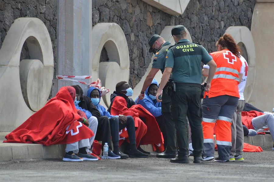 Una de las imágenes de personas rescatadas durante estos días. 