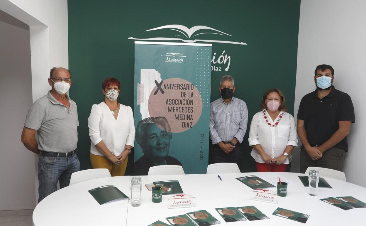 Presentación de actos del aniversario de Mercedes Medina. 