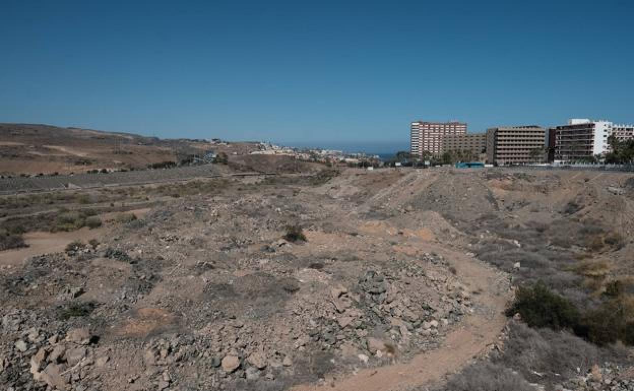 Terrenos de El Veril adquiridos por Loro Parque para construir un parque acuático de ocio. 